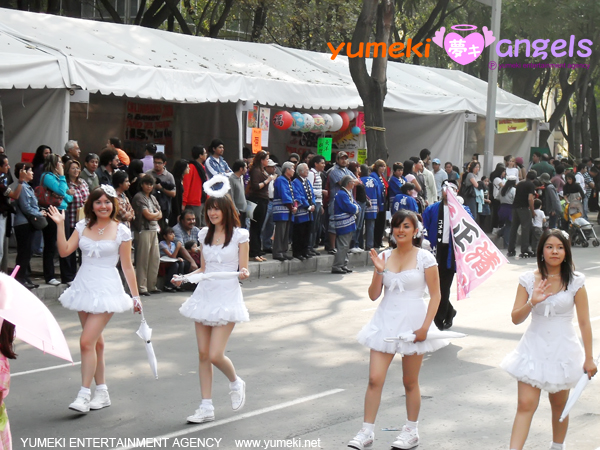 Yumeki Angels en Desfile 400 años mexico japon paseo de la reforma