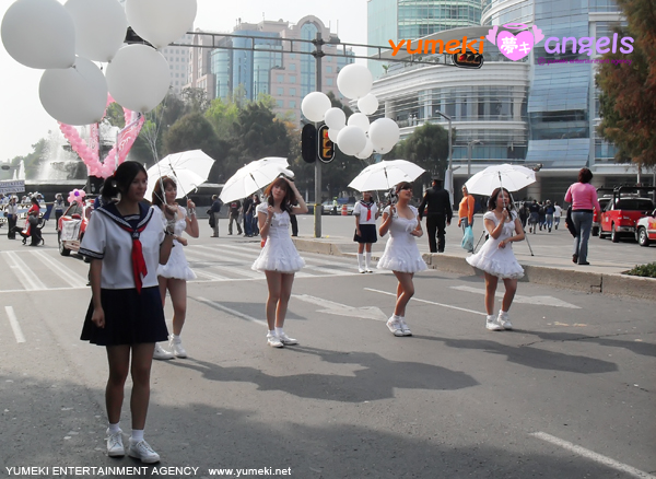 Yumeki Angels en Desfile 400 años mexico japon paseo de la reforma