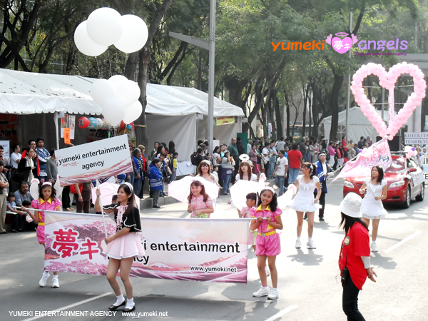 Yumeki Angels en Desfile 400 años mexico japon paseo de la reforma