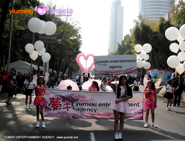 Yumeki Angels en Desfile 400 años mexico japon paseo de la reforma