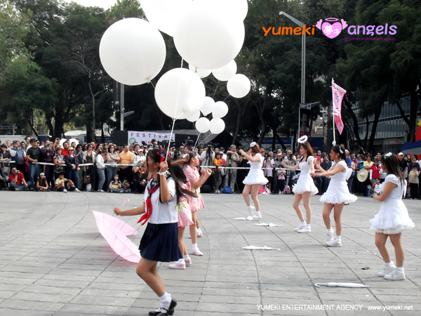 Yumeki Angels en Desfile 400 años mexico japon paseo de la reforma